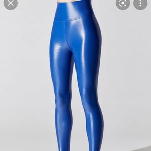 Carbon38 High Rise Full-length Legging in Takara Shine Blue Small NWT